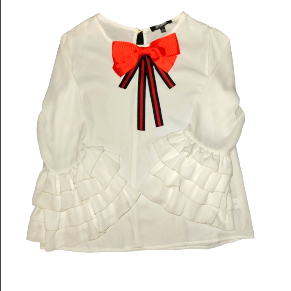 Ruffle sleeve blouse